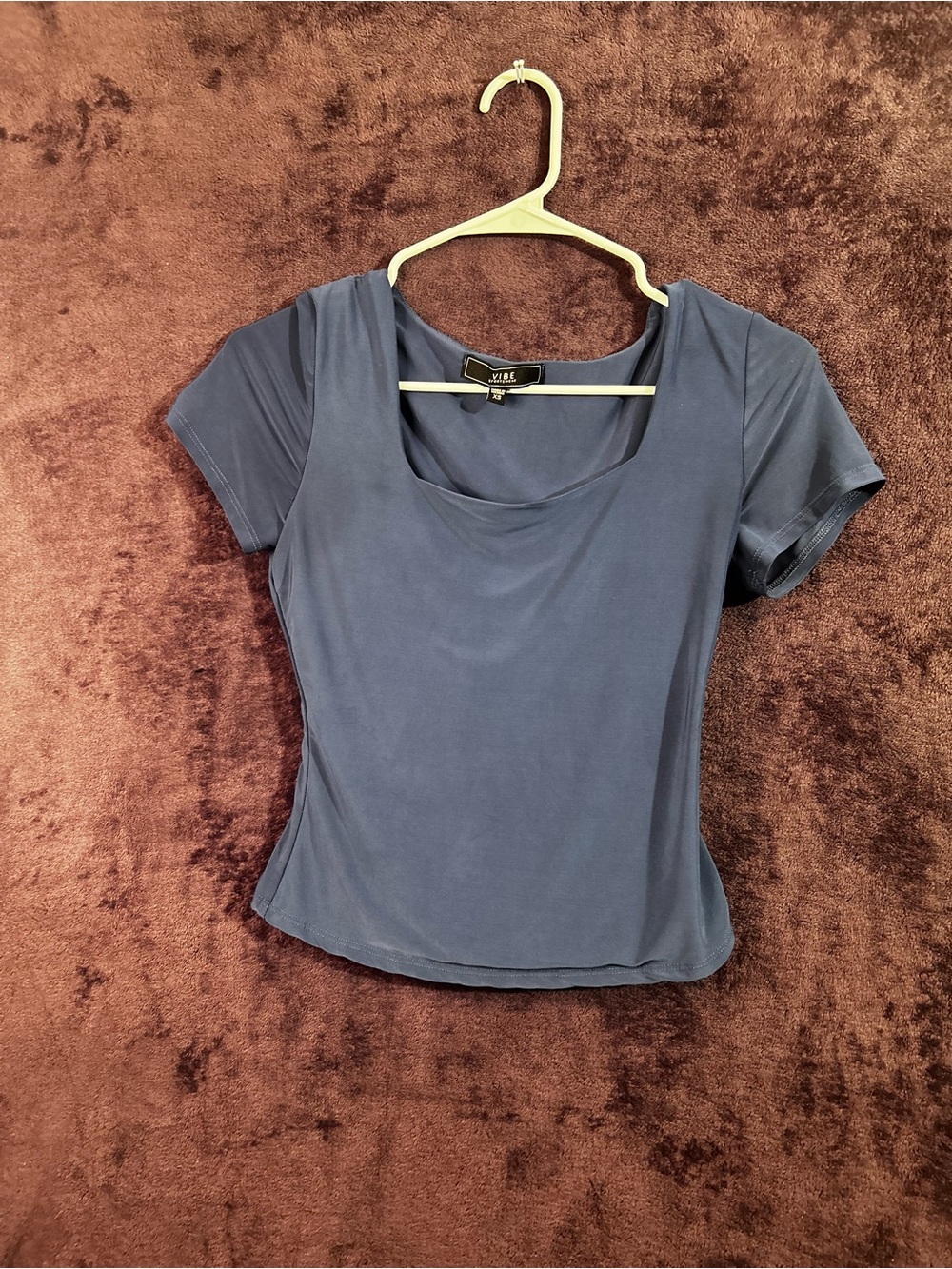 Vibe Navy Scoop Neck Short Sleeve Tee